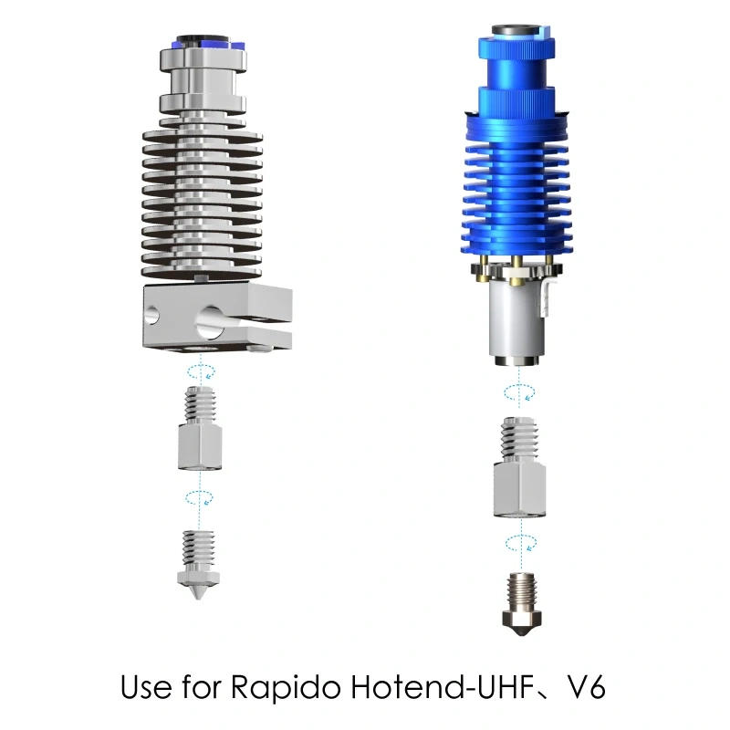 Mellow V6 Plus Adapter To Increase the Flow Of V6 / RapidoHot End For High-speed 3D Printing And Adapt To Nozzles