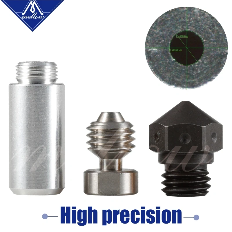 Mellow 3D printer parts 1 set high quality Micro Swiss MK10 Nozzle for Hotend Kit mk10 brass M7 nozzle for Flashforge/CTC/Wanhao