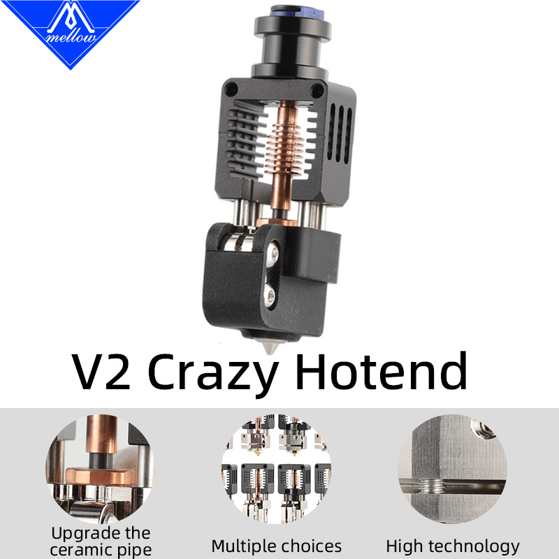 Mellow All Metal DIY NF-Crazy V2 Hotend V6 Copper Nozzle For Ender