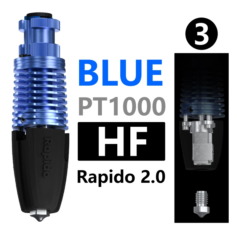 Phaetus Rapido 2.0 Hotend V1/V2/Magenta PT1000/104NT For DDG Bowden CW2 Extruder  BLV Voron VzBoT Replace Dragon Hotend