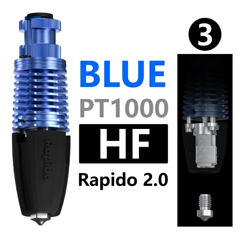 Phaetus Rapido 2.0 Hotend V1/V2/Magenta PT1000/104NT For DDG Bowden CW2 Extruder  BLV Voron VzBoT Replace Dragon Hotend