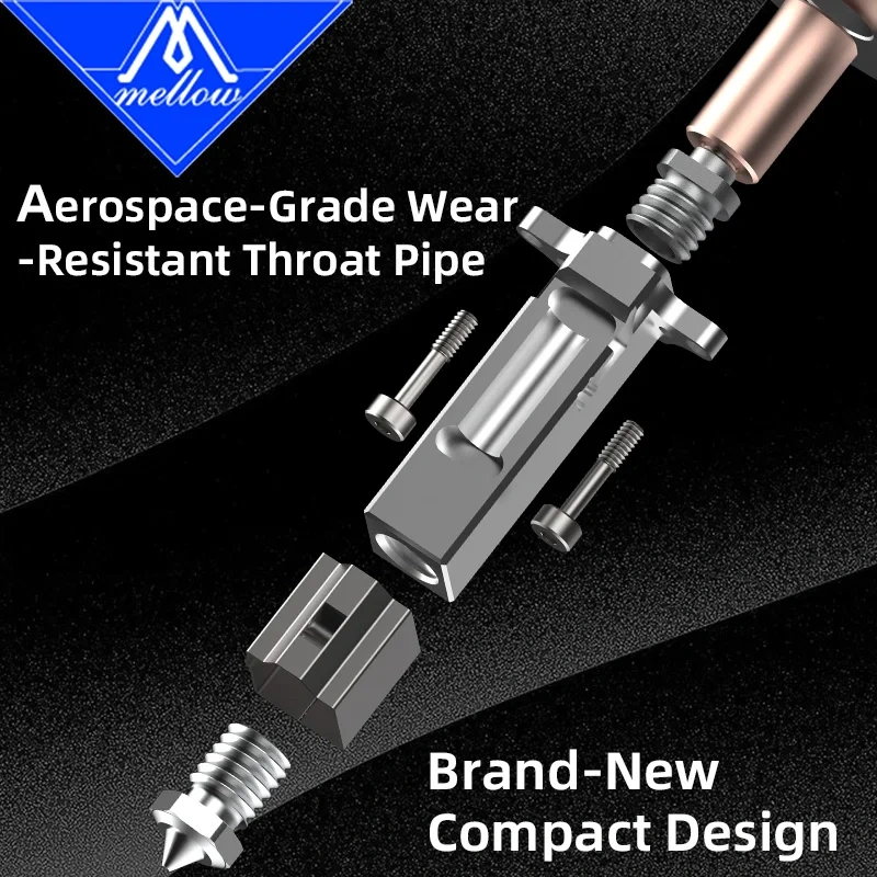 High Flow Mellow HeatCore 4 UHF Lite ALPS Hotend Smart Leveling Nozzle Probe for Voron Blv Vzbot Hevort DIY 3D Printer