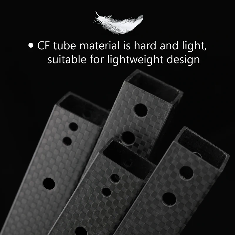 Mellow 1Pcs CNC BLV-CF-Tube Drilling Carbon Fiber Roll Wrapped Twill Square Tube For BLV MGN Cube 3D Printer