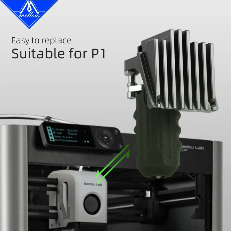 Mellow NF FluxHeat Hotend For Upgrade Bambu Lab P1P P1S TZ Hotend Voron Blv DIY 3D Printer High Flow And High Speed