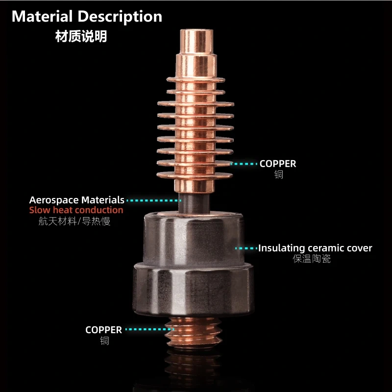 Mellow Crazy Zone V2 Heat Break For Nf-Crazy / Nf-Crazy Plus / Nf-Crazy Pro Hotend Printing Carbon Fiber 3D Printer Parts