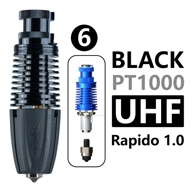 Phaetus Rapido 2.0 Hotend V1/V2/Magenta PT1000/104NT For DDG Bowden CW2 Extruder  BLV Voron VzBoT Replace Dragon Hotend