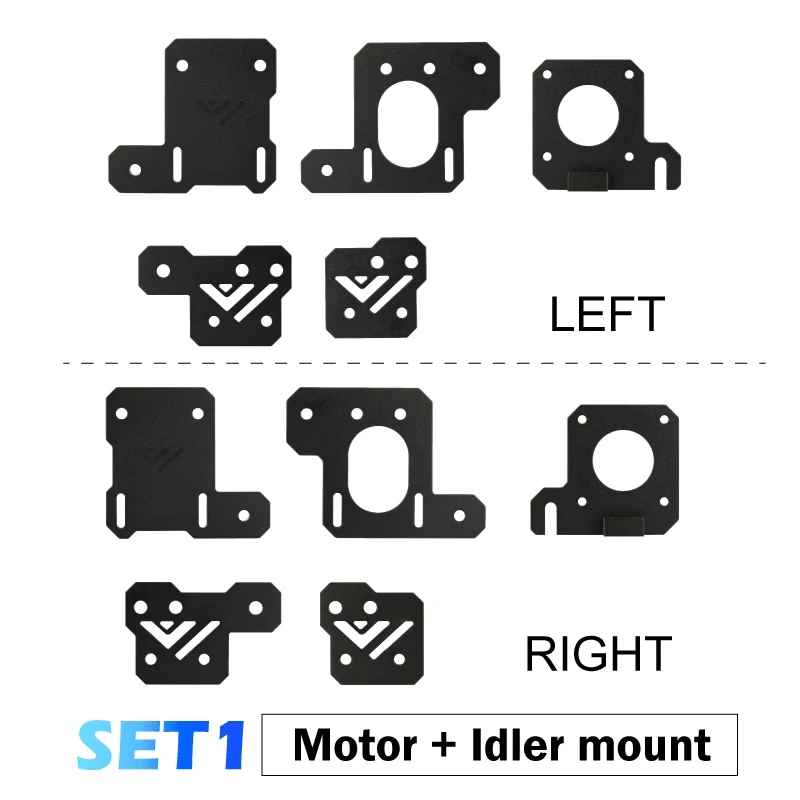 Mellow High-Precision CNC VzBoT Aluminum Idler Mount And Motor Mount  For Ultra-High-Speed 3D Printer VzBoT(Screws Not Include)