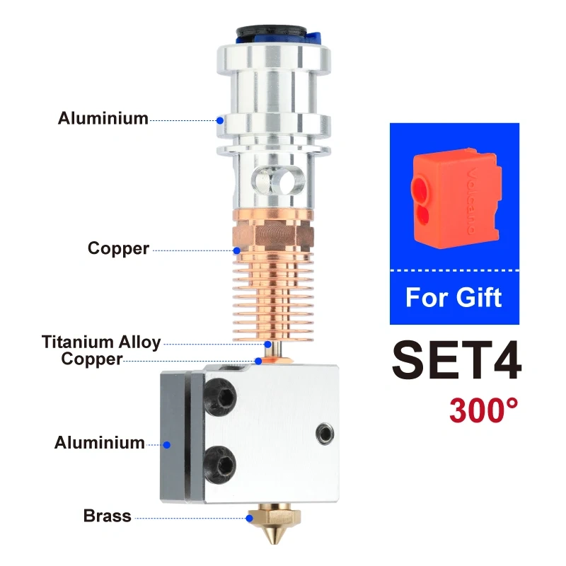Mellow 3D Printer Parts All Metal NF-Smart-Volcano V2.0 Upgrade J-head Hotend 1.75mm Extruder Kit For V6 Ender 3 Prusa MK3 DDG