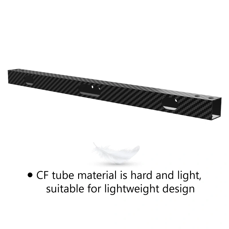 Mellow 1Pcs CNC Voron 2.4 Trident  3D Printer CF-Tube Drilling Carbon Fiber Square Tube For Lightweight For Both MGN9 And MGN12