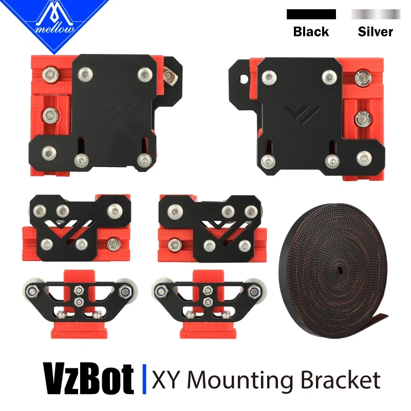 Mellow Pre-Assembled CNC VzBoT 330  Aluminum XY Mount Kit 5M Gates Belt Titanium Idler Screws For Ultra High Speed 3D Printer