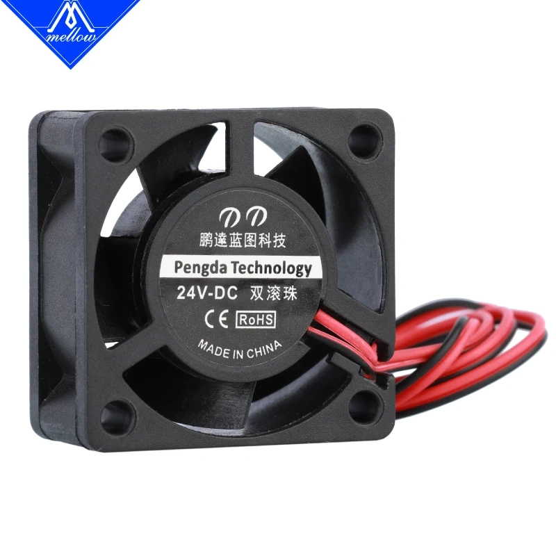 Mellow 1pcs 12V/24V 3D Printer Small Cooling Dual Ball Bear 4020 Fan For DDG-WIND NF-sunrise DDG-Crazy Cooling Extruder Hotend