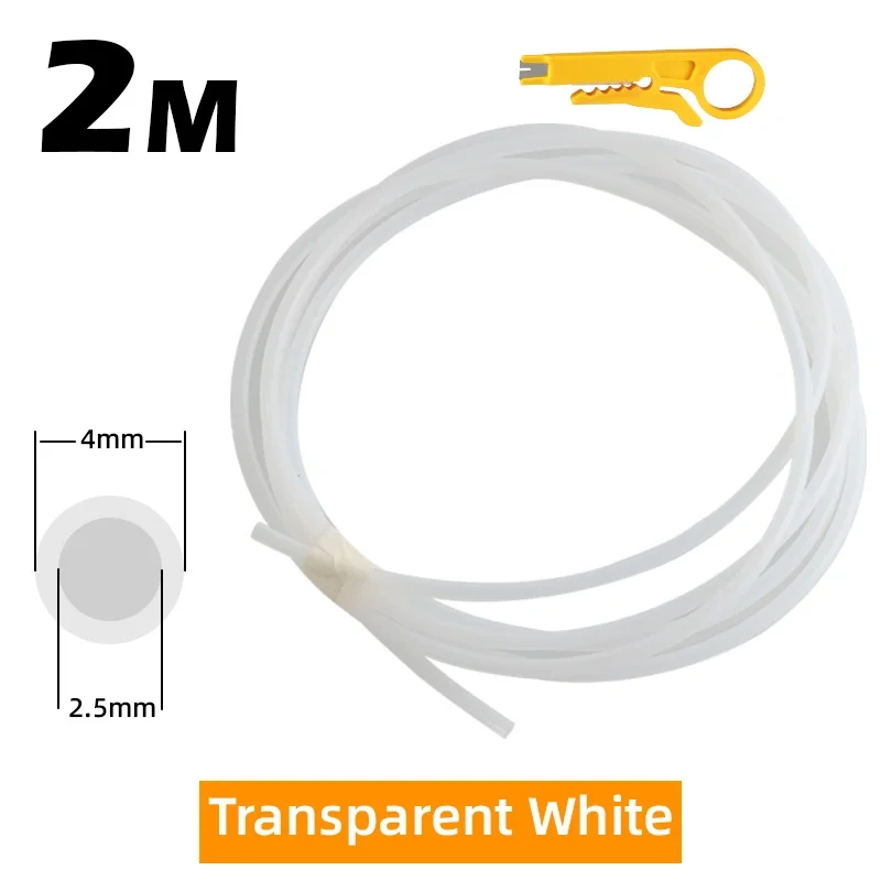 Mellow Japanese Materials PTFE Tube 2.5mm IDx4mm OD Teflonto Pipe 3D Printer For Bambu Lab AMS A1/A1 mini /P1P/P1S/X1C
