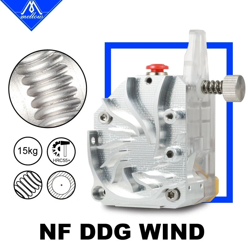 Mellow NF-DDG-WIND V6 Dual Drive DDG Extruder For Simple Installation Ender 3 Upgrade Short Distance Printing 3D Printer Parts