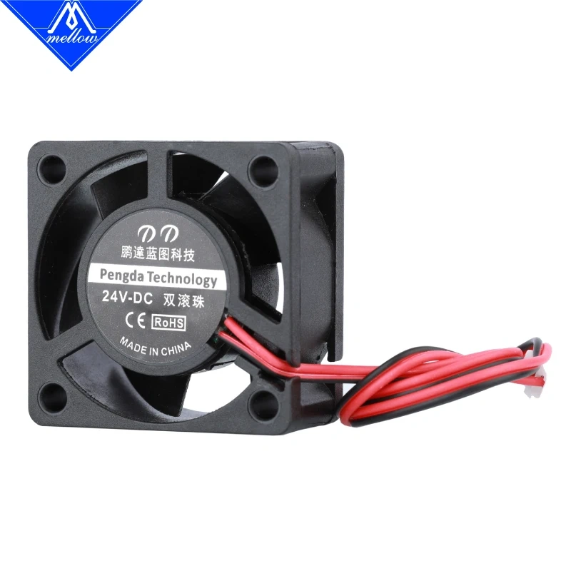 Mellow 1pcs 12V/24V 3D Printer Small Cooling Dual Ball Bear 4020 Fan For DDG-WIND NF-sunrise DDG-Crazy Cooling Extruder Hotend
