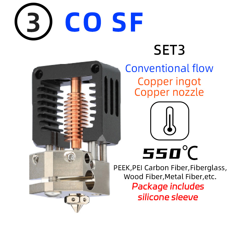 Mellow All Metal DIY NF-Crazy Hotend V6 Copper Nozzle For Ender 3