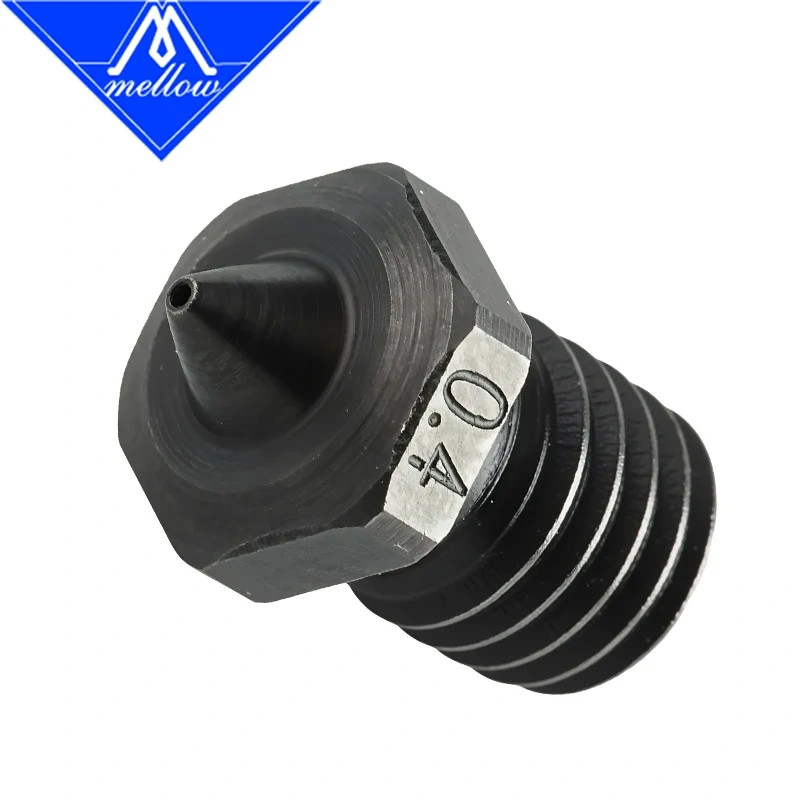 Mellow 1PCS Top Quality Sharp A2 Hardened Steel 2.85MM NF V6 Nozzles For Printing PEI PEEK Carbon Fiber Filament For E3D HOTEND