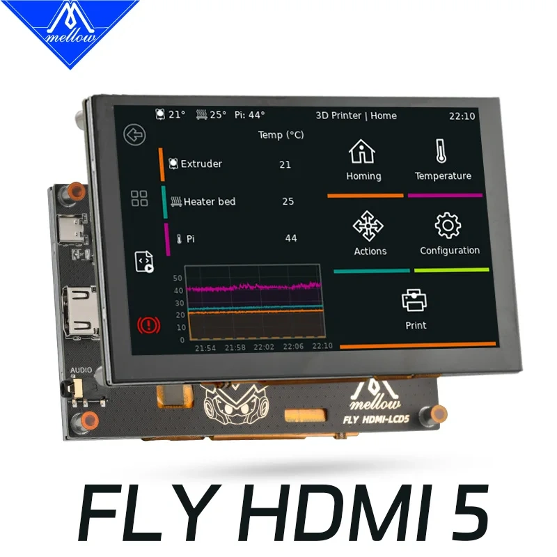 Mellow FLY HDMI5 LCD HDMI Klipper Screen For DIY 3D Printer Parts VzBoT Voron Accessories For Raspberry Pi KlipperScreen