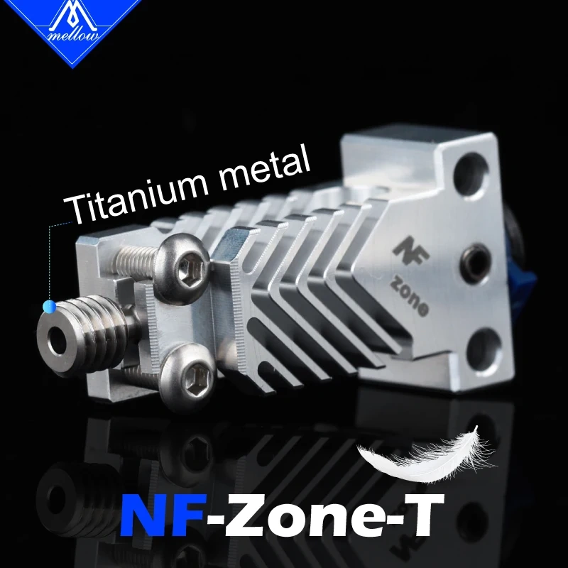 Mellow All Metal Titanium Heat Break NF Zone-T V6/CR10 PRO Heat Sink For  V6 Hotend Ender 3 Ender 5 PRO 3D Printer Parts