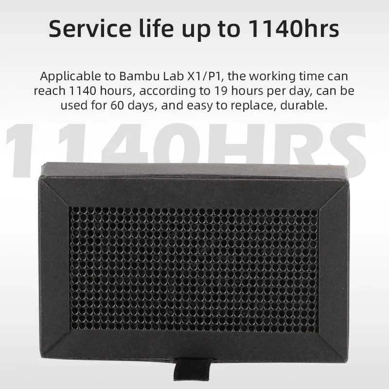 Mellow Premium Activated Carbon Air Filter For Bambu Lab X1C / P1P / P1S Series | Universal Purifier Filter For 3D Printer Parts