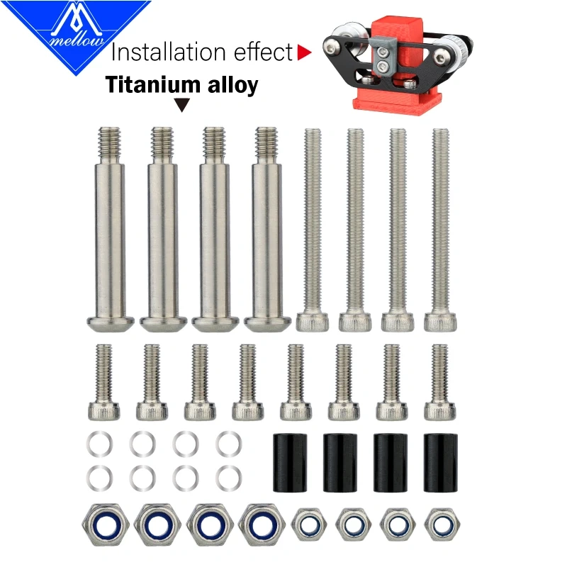 Mellow CNC VzBoT Vz235 235 3D Printer Aluminum AWD Motor Mount And Y-axis Gantry Screws Pack Includes Titanium Bolts