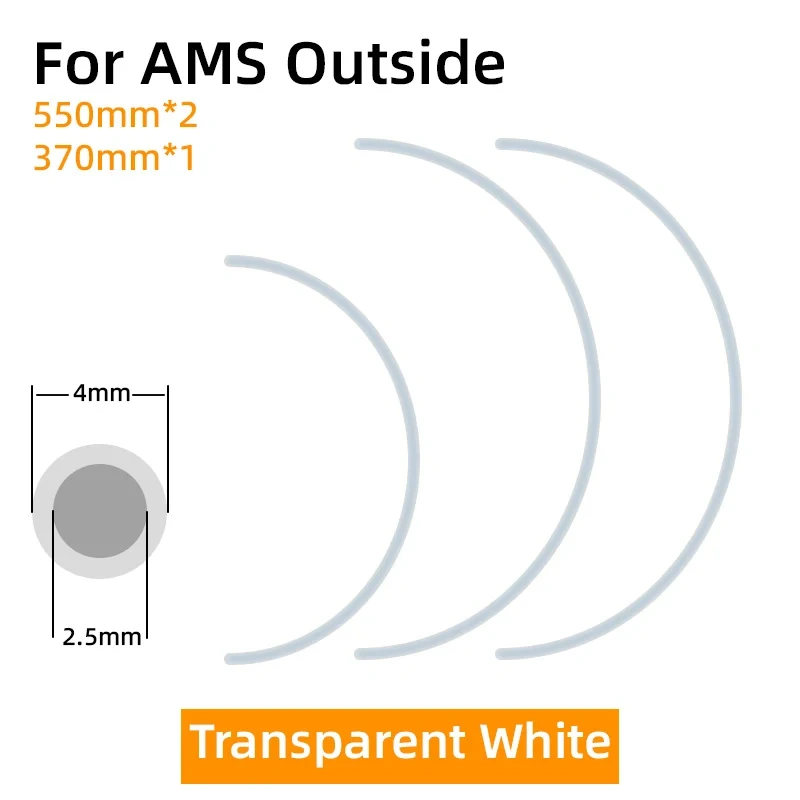 Mellow Japanese Materials PTFE Tube 2.5mm IDx4mm OD Teflonto Pipe 3D Printer For Bambu Lab AMS A1/A1 mini /P1P/P1S/X1C