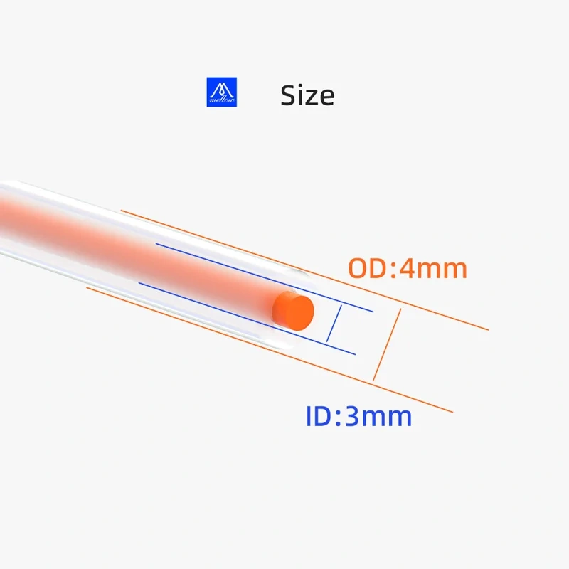 Mellow High Transparency ID3mm OD4mm PTFE Tube Teflonto MMU2.0 For prusa i3 mk3 Ender-3 Mk8 Bowden Extruder 1.75mm Filament