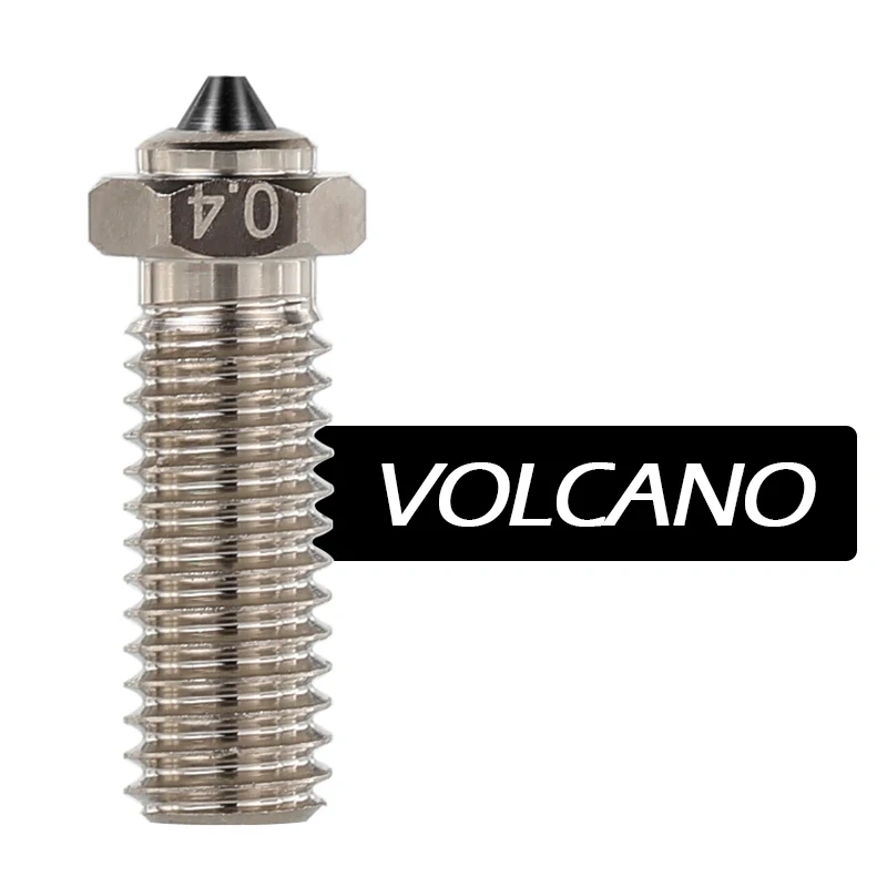 Mellow DLC Hardened Steel & Copper Wear Resistant Bimetal HC Nozzle For V6 / Volcano /Mk8 Hotend Neptune4 K1 Nozzle 3D Printer