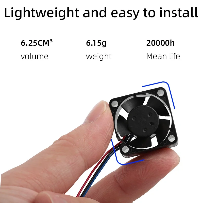 Mellow High Air Volume 2510 5V 3 Pin Wire Axial Fan ASB02505SHA-AY6B Perfect For Xol Toolheads 3D Printer Parts Upgrade