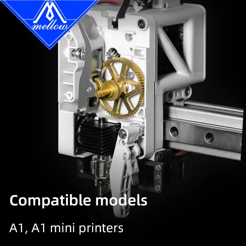 Mellow EvoBambu CNC All Metal Nano-coated DLC Mill Gear Kit For Bambu Lab A1 / A1 Mini Extruder 3D Printer Parts