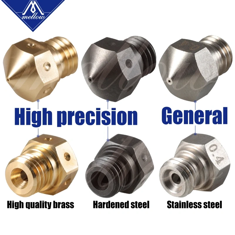 Mellow 3D printer parts 1 set high quality Micro Swiss MK10 Nozzle for Hotend Kit mk10 brass M7 nozzle for Flashforge/CTC/Wanhao