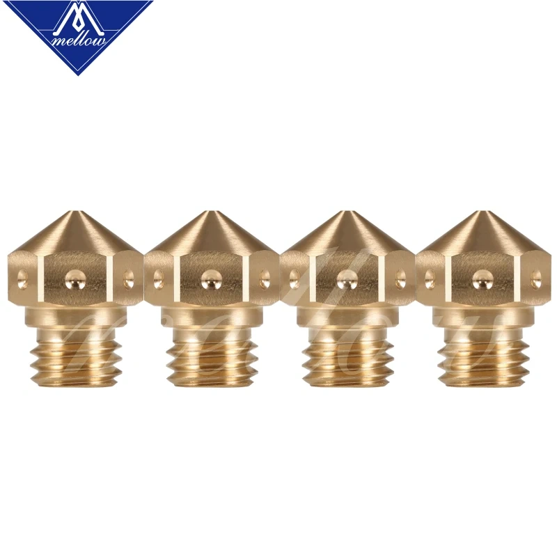 Mellow High Quality Brass Mk10 Nozzle For 0.2mm/0.4mm/0.6mm/0.8mm 1.75mm Filament For M7 Thread Brass MK10 Extruder Hotend