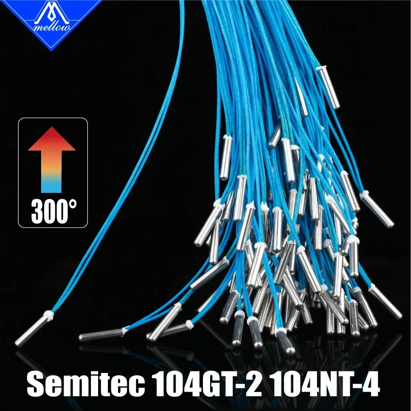 Mellow High temperature ATC Semitec 104GT-2 104NT-4-R025H42G Thermistor Cartridge 104 for  V6 Volcano Heater Block