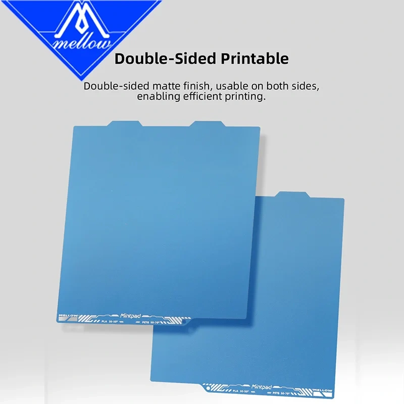 Mellow MintPad Cool Plate Build Surface for Bambu Lab X1 P2S P1S P1P A1 H2D 3D Printer Low Temp Adhesion Dual-Sided Flexible Bed