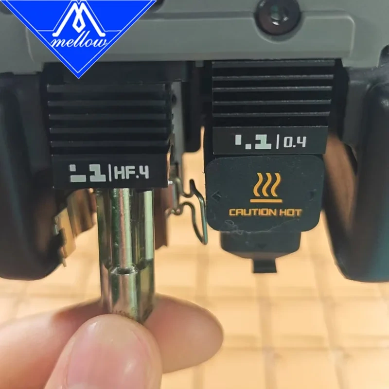 Mellow SF/HF H2D Hotend 0.2/0.4/0.6/0.8mm Hardened Steel Nozzle For Bambu Lab H2D 3D Printer Parts A1/A1 Mini