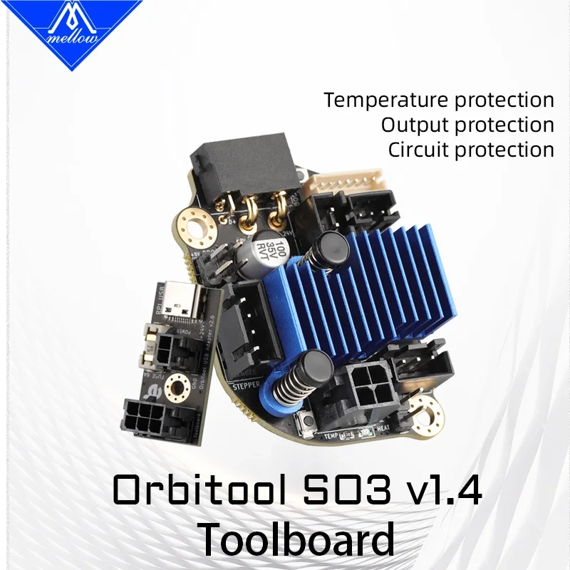 Mellow LDO Orbitool O3 V1.4 USB Tool Heat Board - For Smart Orbiter V3 Extruder Klipper DIY 3D Printer Parts