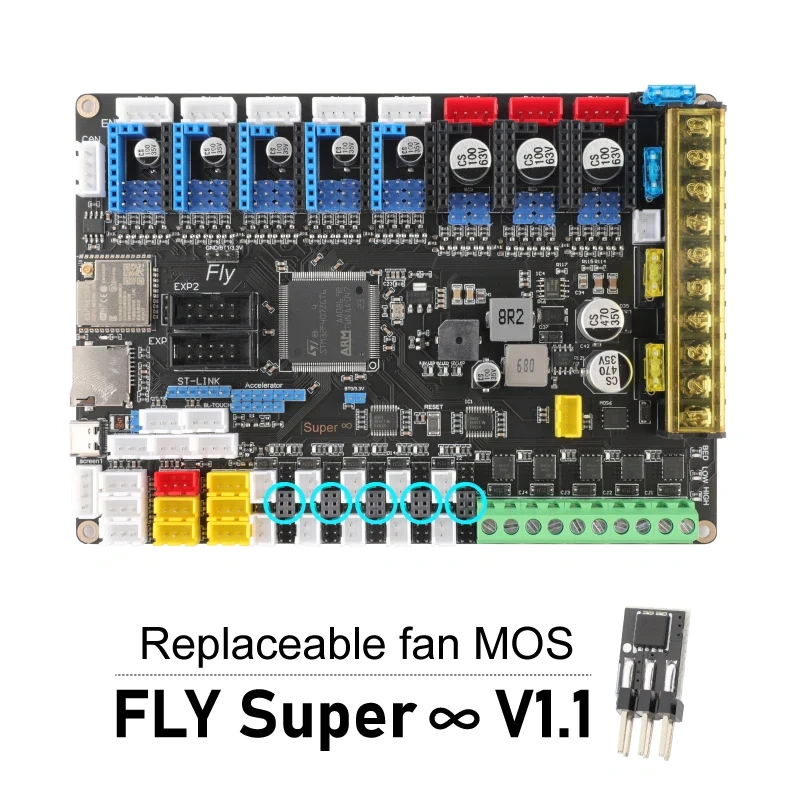 Mellow Fly Fan mos Board For Fly-rrf-e3 Pro / Fly-Super ∞ / Fly-Gemini Board