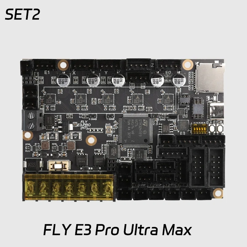 Top Mellow 5 Axes 550Mhz H723 FLY E3 PRO Ultra Control Board TMC2209 For Klipper / Gloomy RRF DIY 3D Printer Parts Ender3 / 5