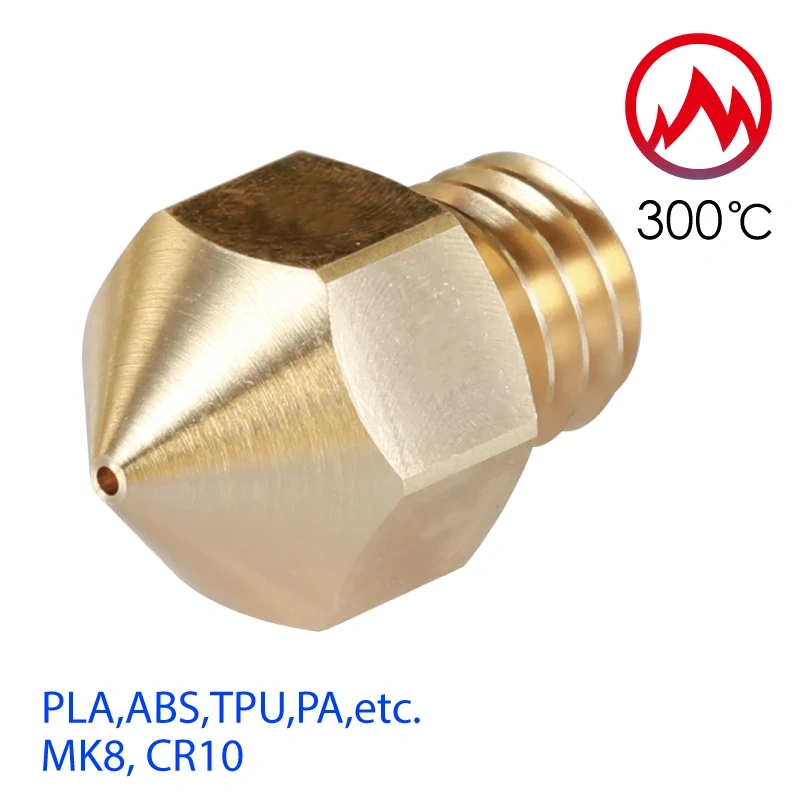 Mellow High Precision 3D Printer Parts Brass Mk8 Nozzles For Ender 3 Cr10 Tarantula Micro Swiss Hotend Brass Mk8 Nozzle
