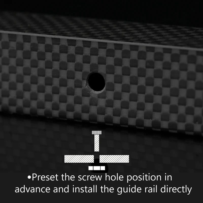Mellow 1Pcs CNC BLV-CF-Tube Drilling Carbon Fiber Roll Wrapped Twill Square Tube For BLV MGN Cube 3D Printer