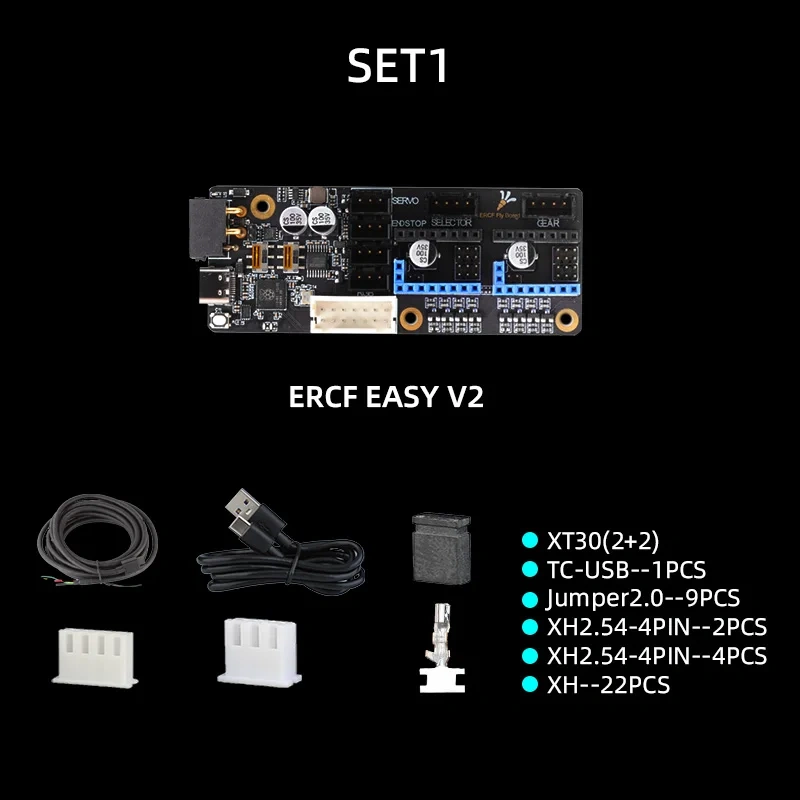 Mellow Fly ERCF EASY V2 Board, Supports 5V And Up to 12 Channels, Enraged Rabbit Carrot Feeder For Voron Klipper, CAN, USB, RS23
