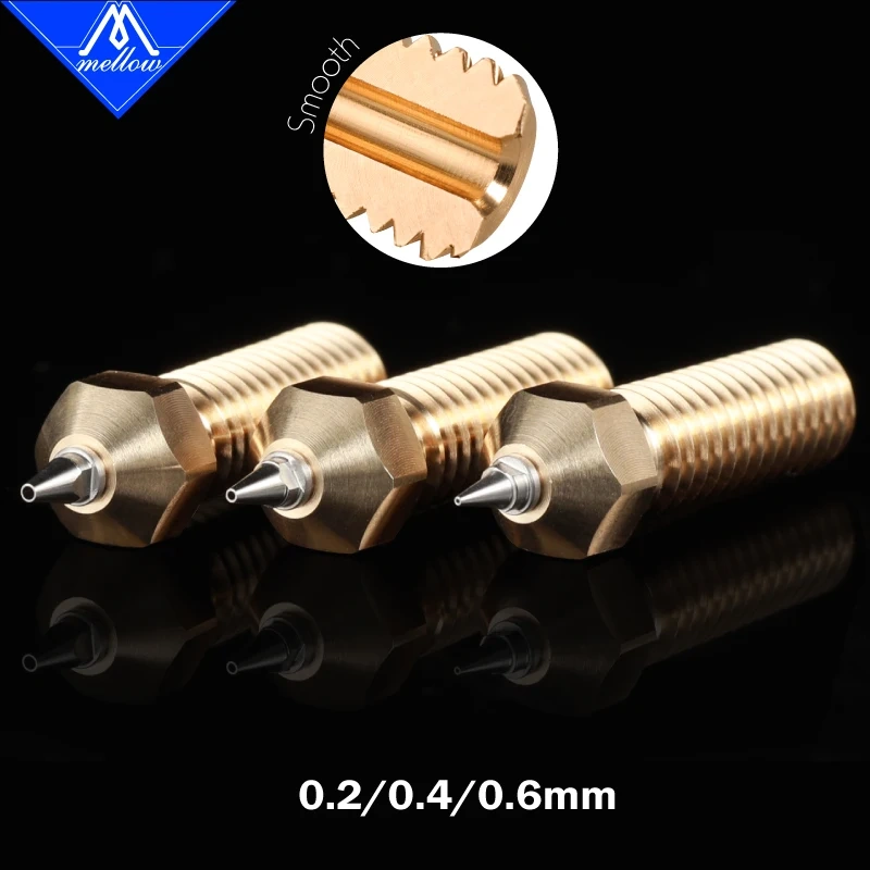 Mellow 1Pcs BS-Volcano Stainless Steel Nozzles For 3D Printers Hotend Nozzle Voron Blv Belt Printer Titan Aero Sidewinder X1