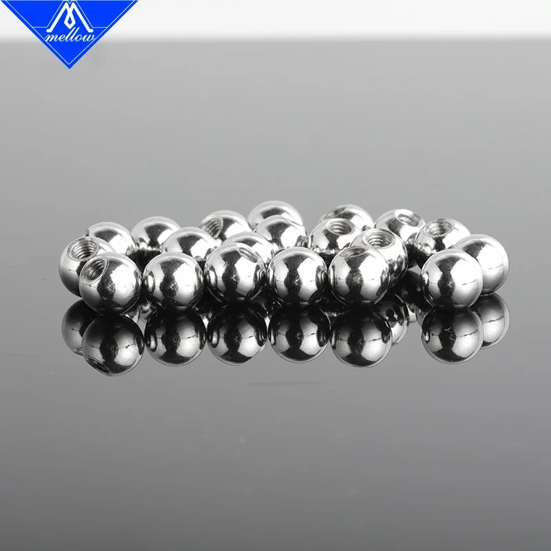 Mellow 20pcs 10mm*M4 Stainless Steel Ball customization service 3d printer Accessories with M4 Threaded hole