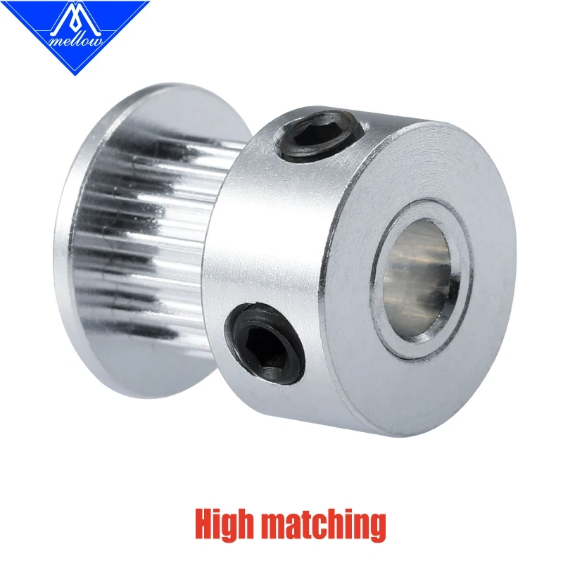 Mellow Customized 2Pcs 3D Printer parts GT2 Pulley 16Teeth/20Teeth 16/20 Teeth Bore 5mm For GATES 2GT 6mm Open Timing Belt