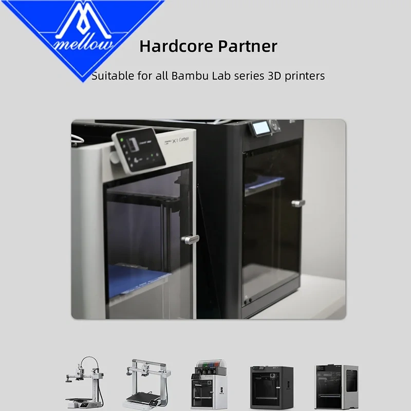Mellow MintPad Cool Plate Build Surface for Bambu Lab X1 P2S P1S P1P A1 H2D 3D Printer Low Temp Adhesion Dual-Sided Flexible Bed