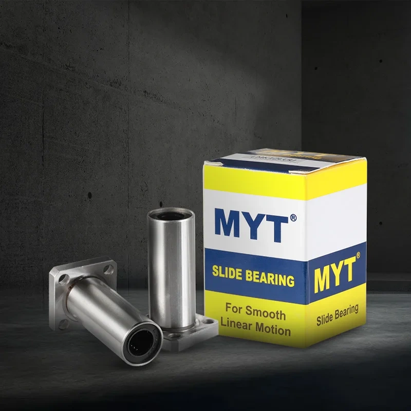 High precision MYT Flange BEARING LMK10LUU 10x19x55mm 10mm Ball Bearing For VzBoT VZ235 VZ330 3D printer linear Rod Cnc Parts