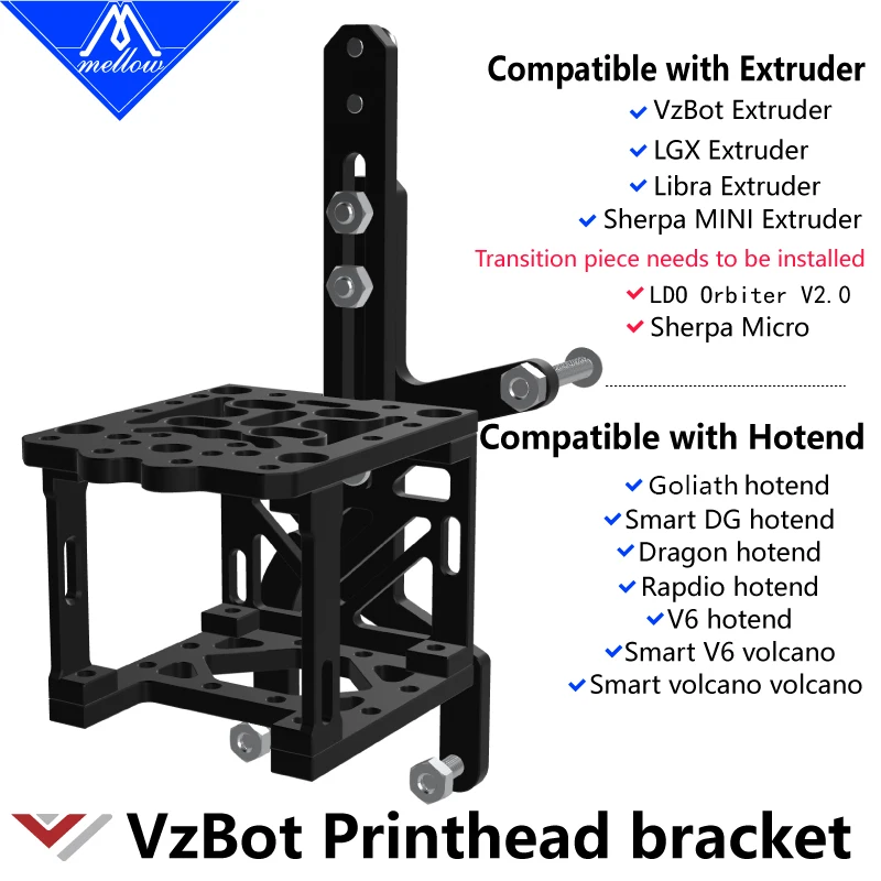 Mellow CNC Aluminium VzBoT 330/235 Printhead Bracket For Goliath