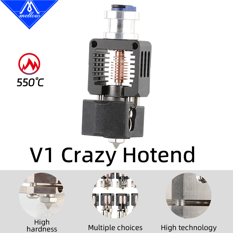 Mellow All Metal DIY NF-Crazy Hotend V6 Copper Nozzle For Ender 3