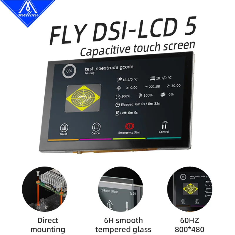 Mellow 5inch FLY DSI Screen LCD5 LCD Display MIPI Touch Screen For