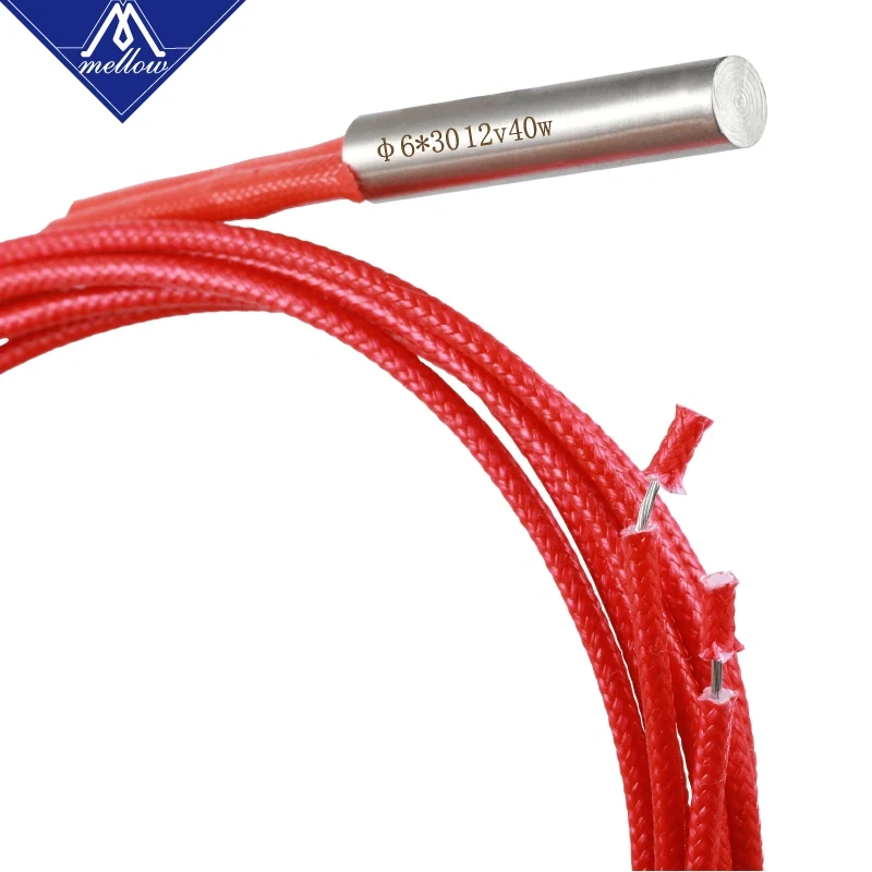 Mellow 3D Printer 6*15MM 6*20MM 6*30MM 12V/24V 40W Heater Cartridge For Sidewinder X1 SW-1 Ender 3 J-Head HOTEND Volcano MK8 MK9