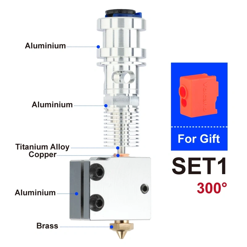 Mellow 3D Printer Parts All Metal NF-Smart-Volcano V2.0 Upgrade J-head Hotend 1.75mm Extruder Kit For V6 Ender 3 Prusa MK3 DDG